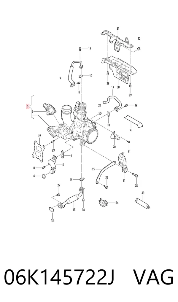 Turbocompresor 06K145722J VAG