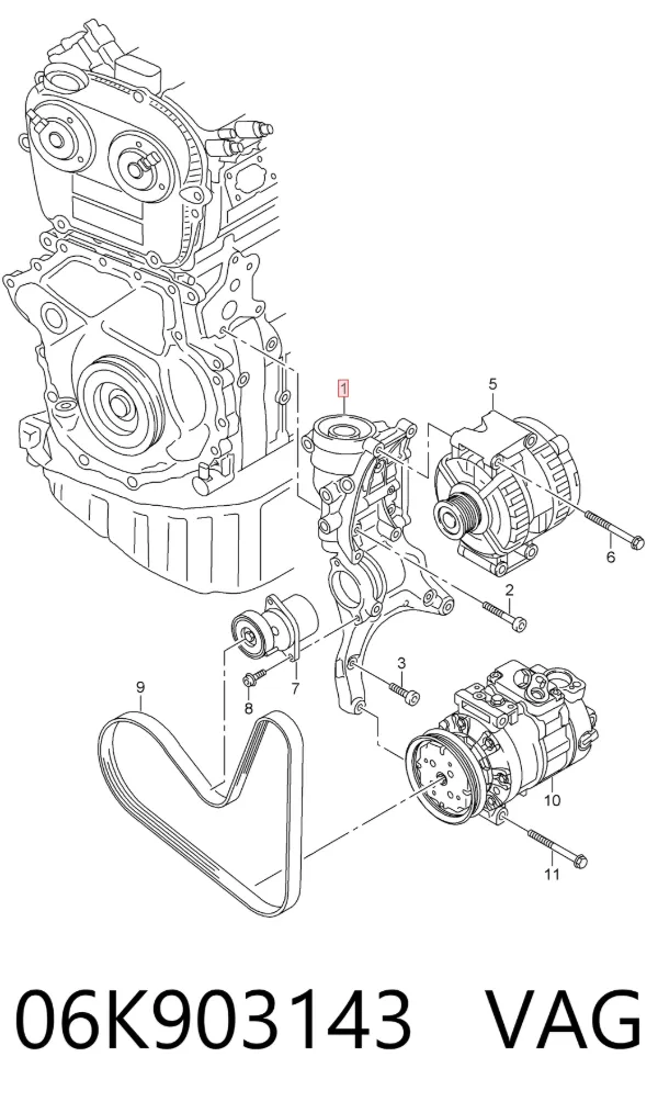 Soporte del alternador 06K903143 VAG