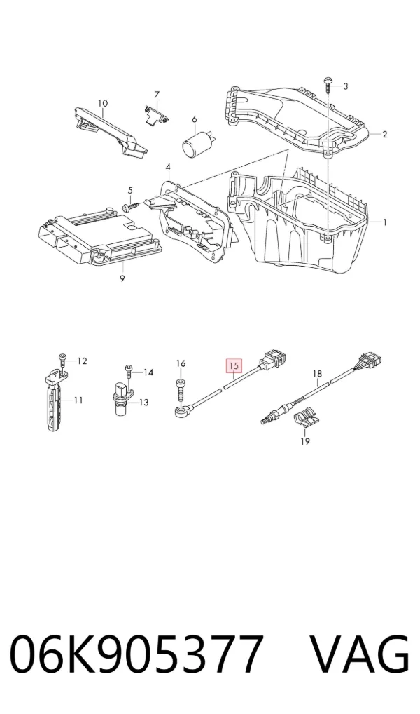 Sensor de detonacion 06K905377 VAG