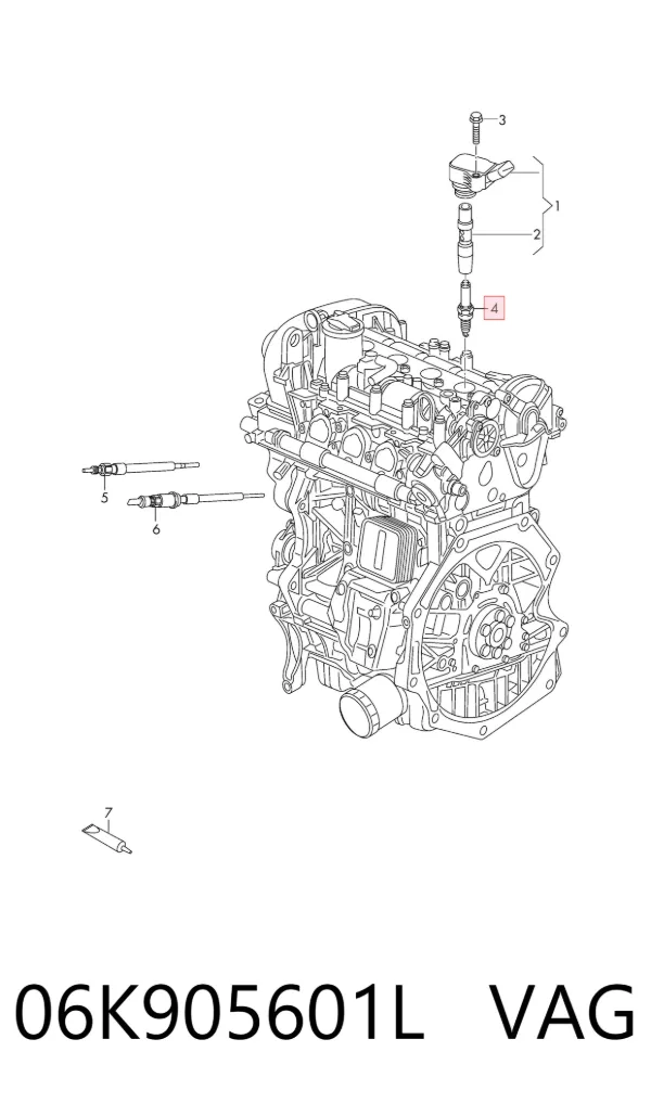 Bujía 06K905601L VAG