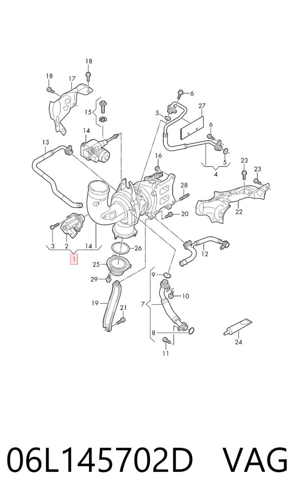 Turbocompresor 06L145702D VAG