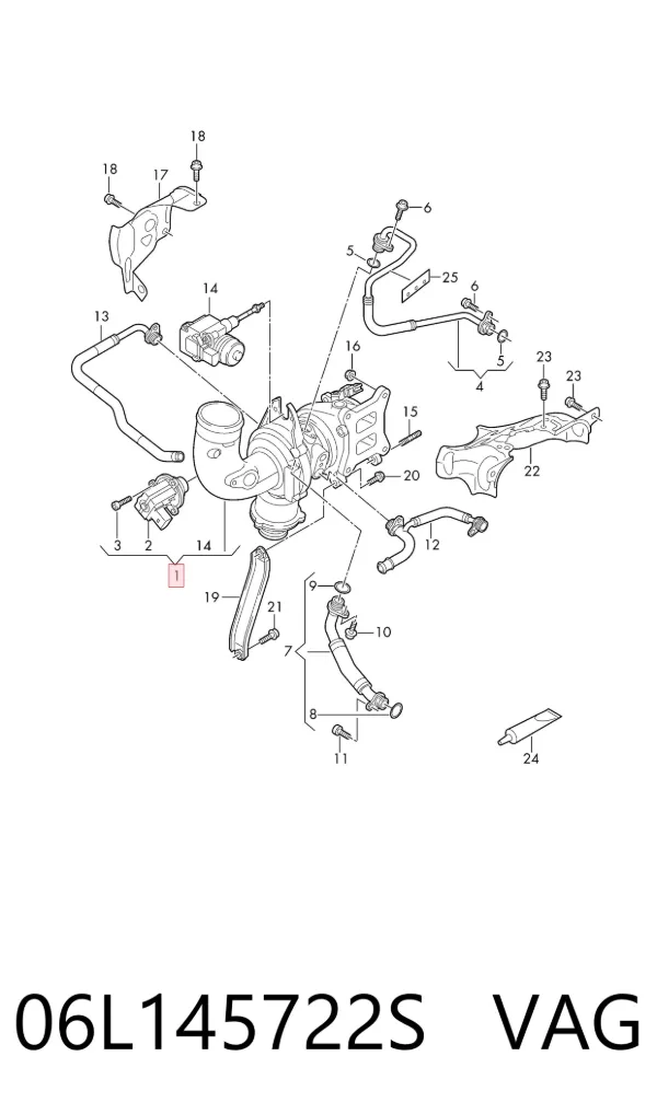 Turbocompresor 06L145722S VAG