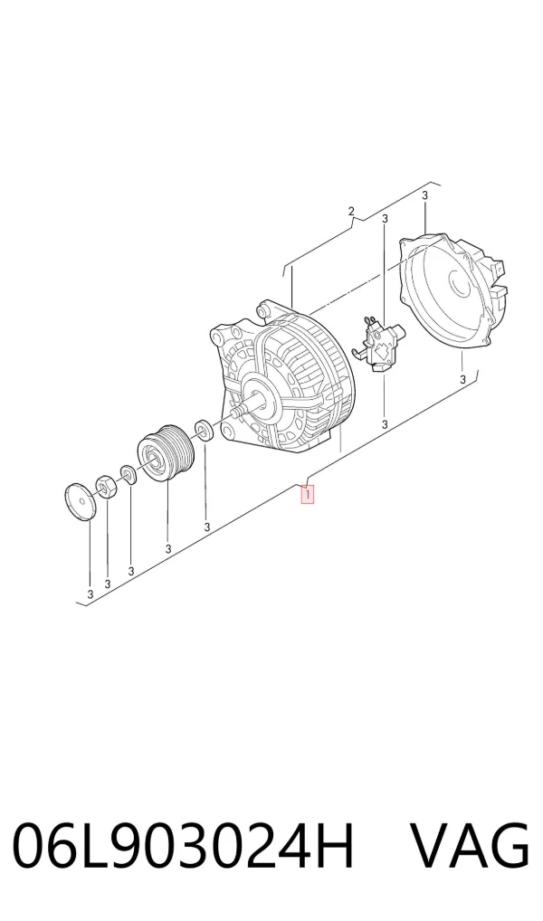 Alternador 06L903024H VAG