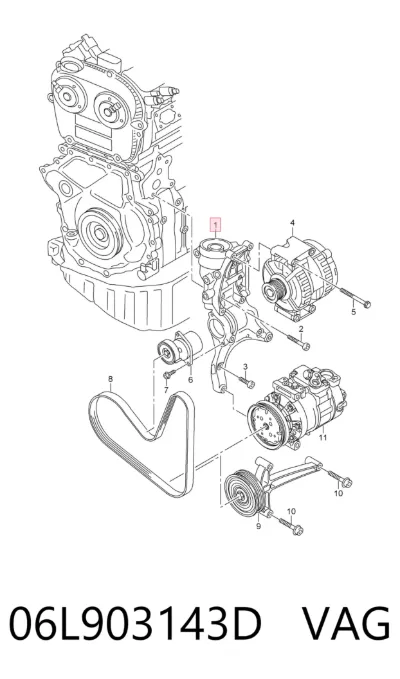 Soporte del alternador VAG 06L903143D