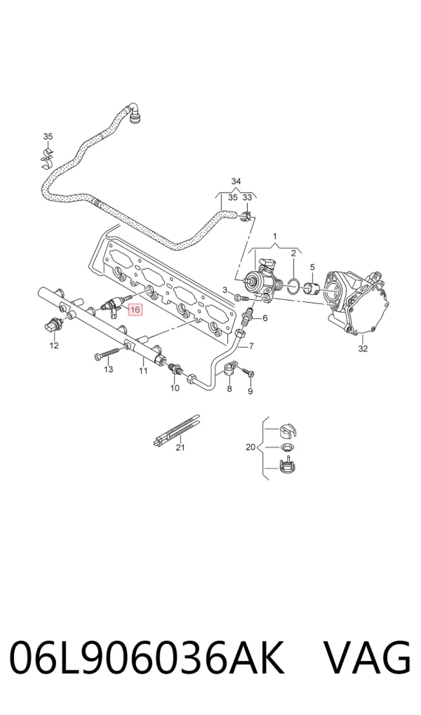 Inyector 06L906036AK VAG