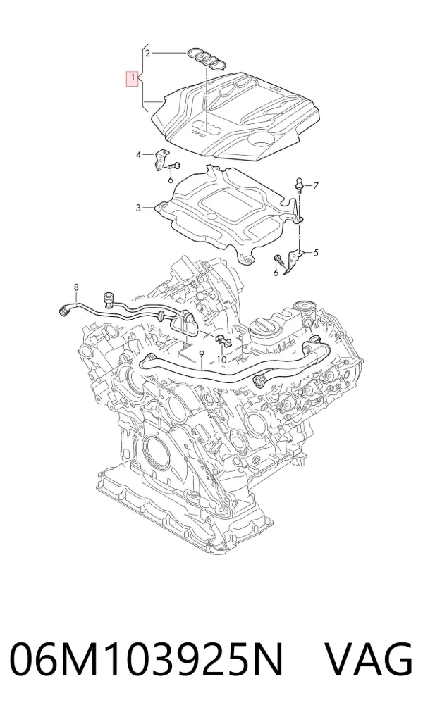 Tapa motor 06M103925N VAG