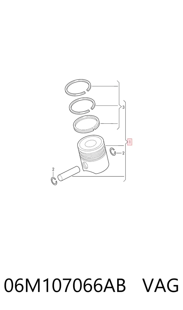 Pistón 06M107066AB VAG
