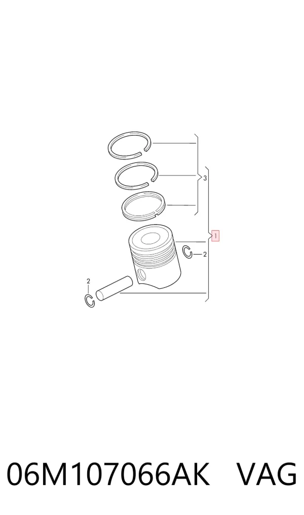 Pistón 06M107066AK VAG