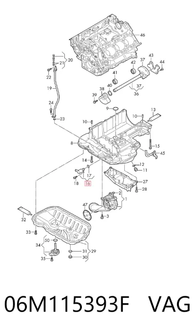 Válvula solenoide de control de posición del árbol de levas VAG 06M115393F