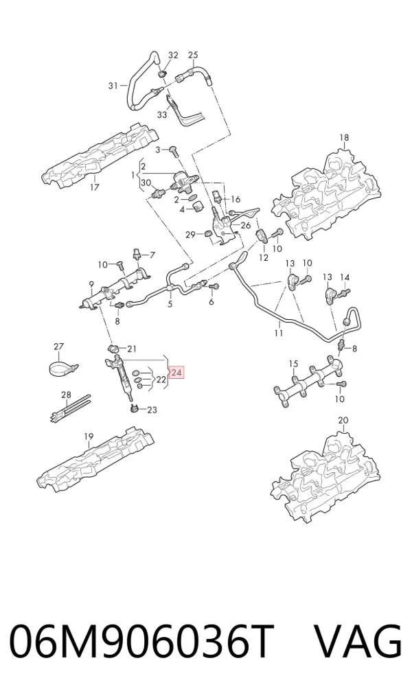 Inyector 06M906036T VAG
