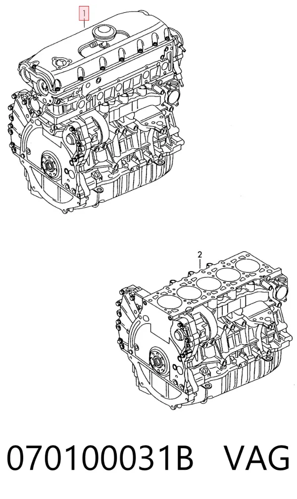 Motor completo 070100031B VAG