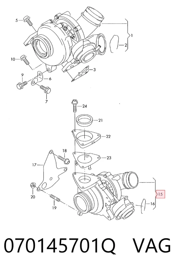 Turbocompresor 070145701Q VAG