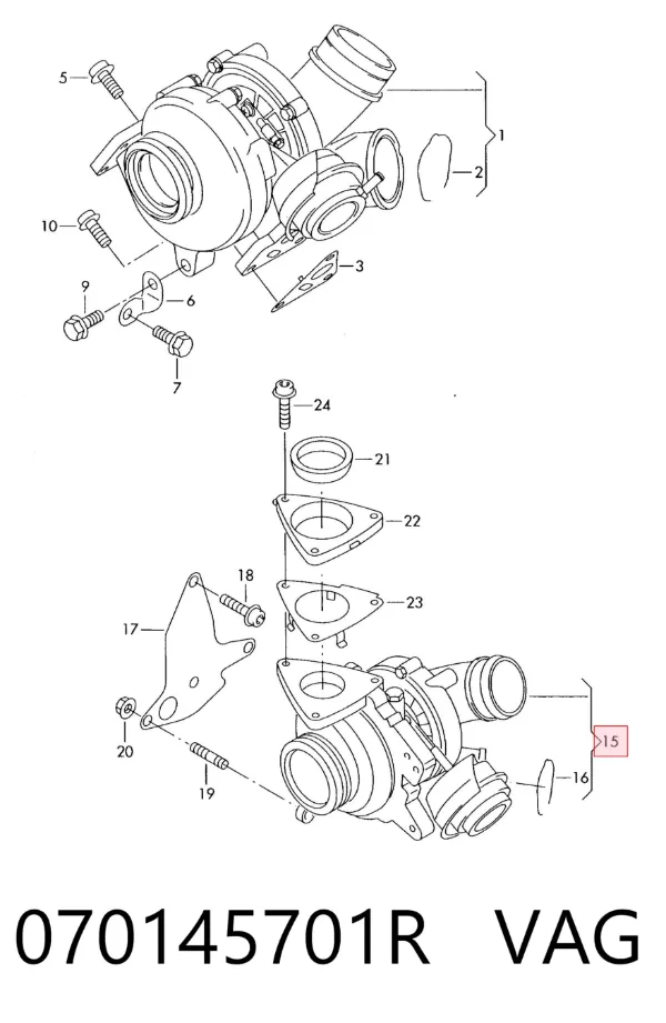 Turbocompresor 070145701R VAG