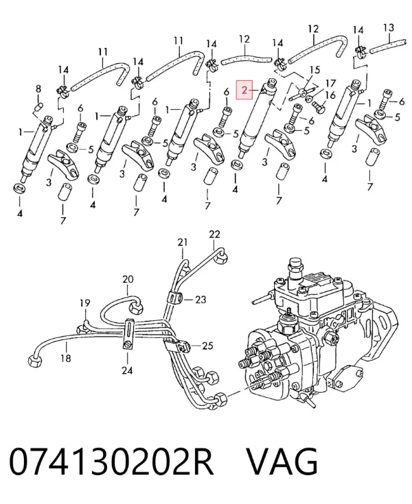 Inyector 074130202R VAG