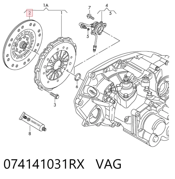 Disco de embrague 074141031RX VAG