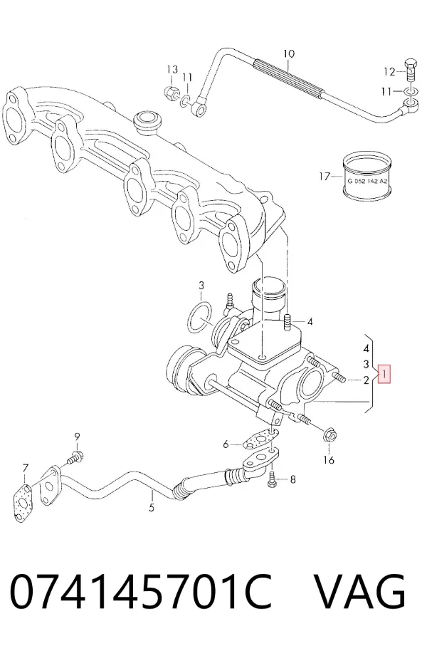 Turbocompresor 074145701C VAG