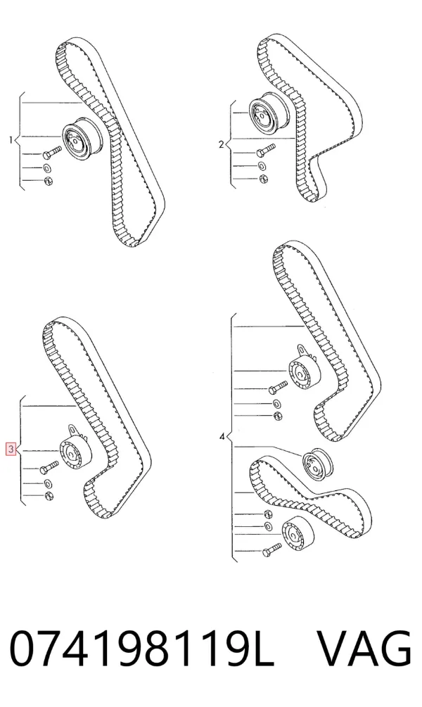 Kit de distribución 074198119L VAG