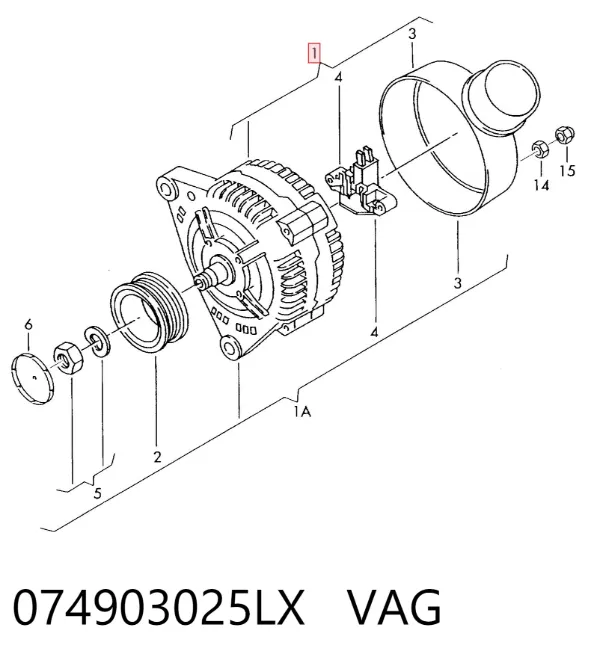 Alternador 074903025LX VAG