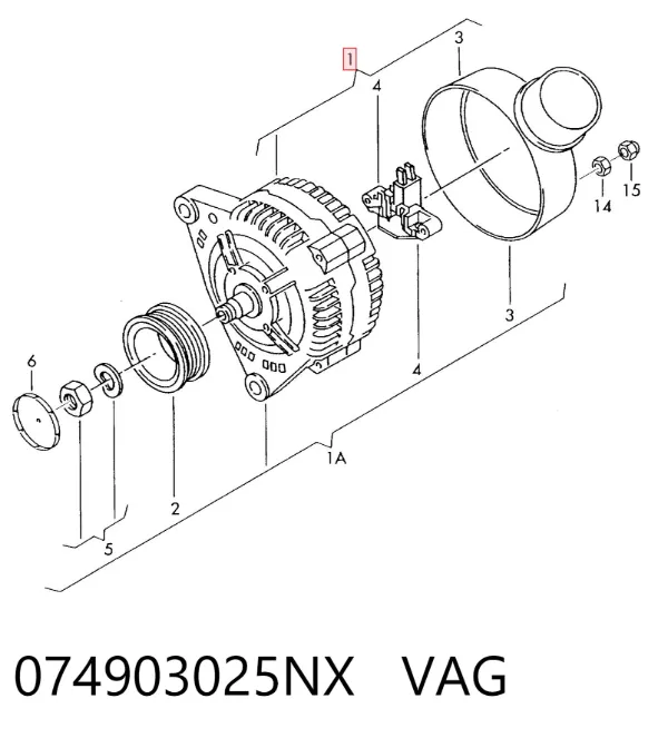Alternador 074903025NX VAG