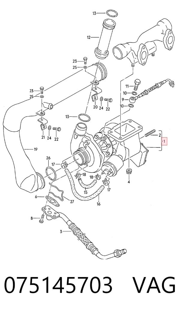 Turbocompresor 075145703 VAG