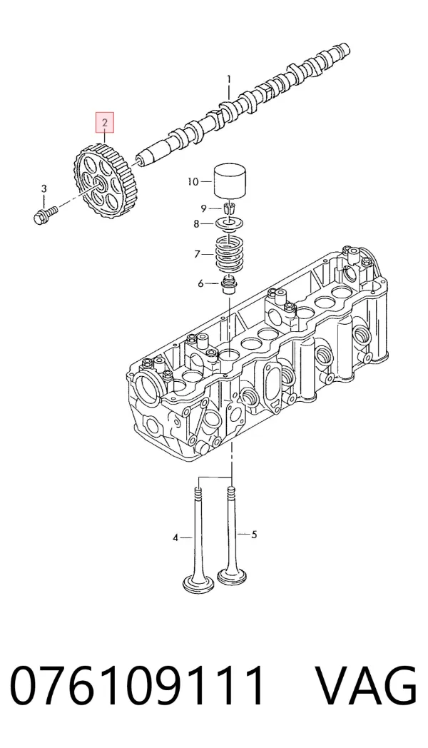 Piñón del árbol de levas Volkswagen Crafter 30-35