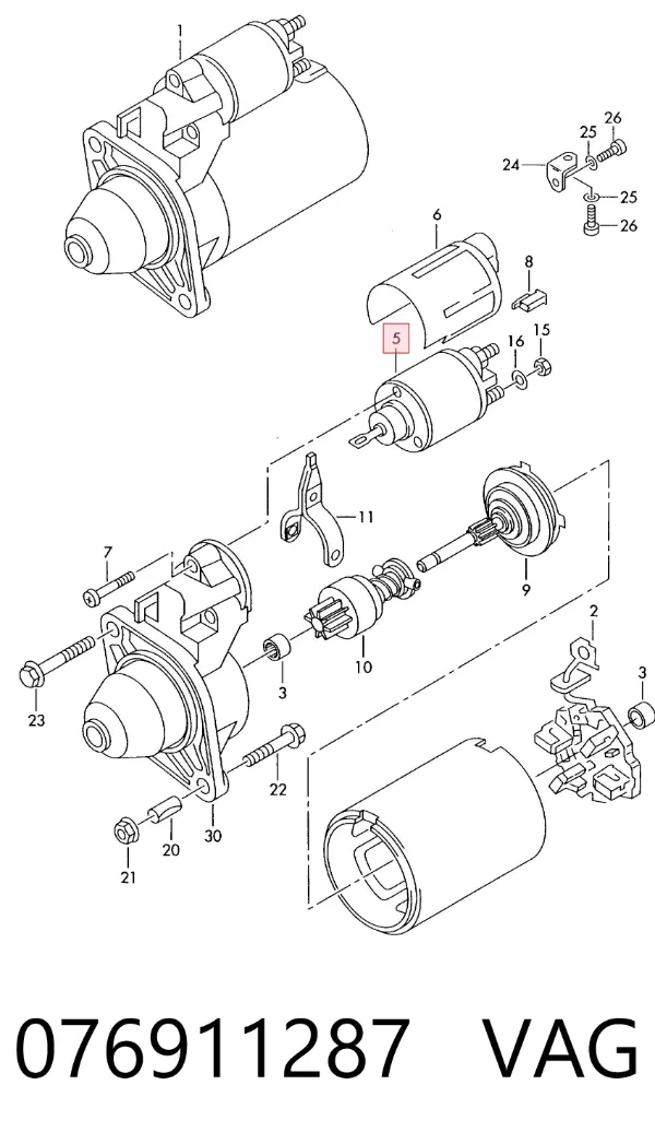 Solenoide de arranque 076911287 VAG