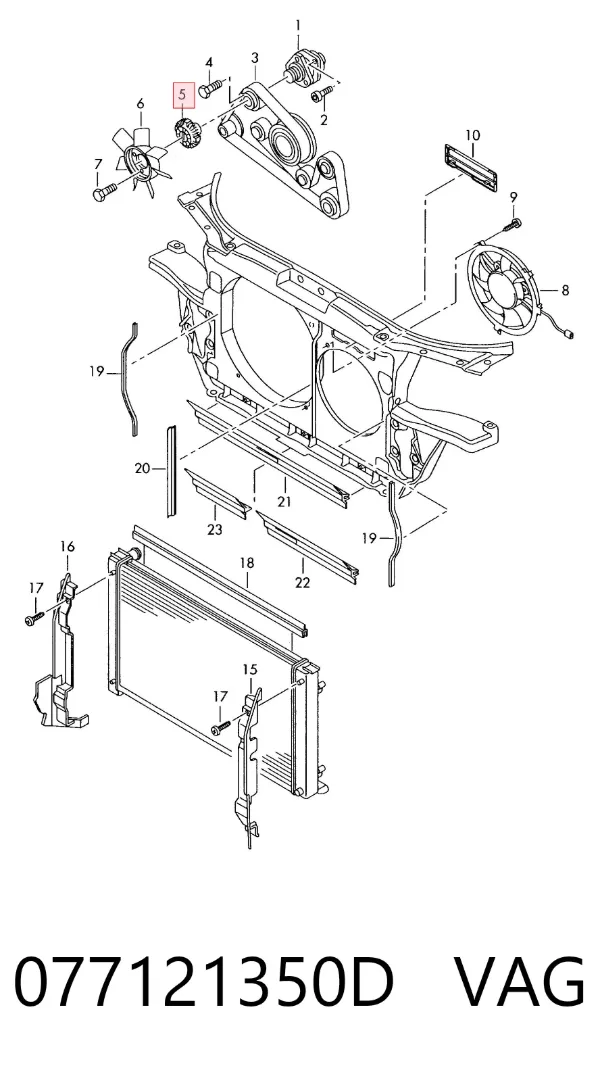 Embrague viscoso de ventilador 077121350D VAG