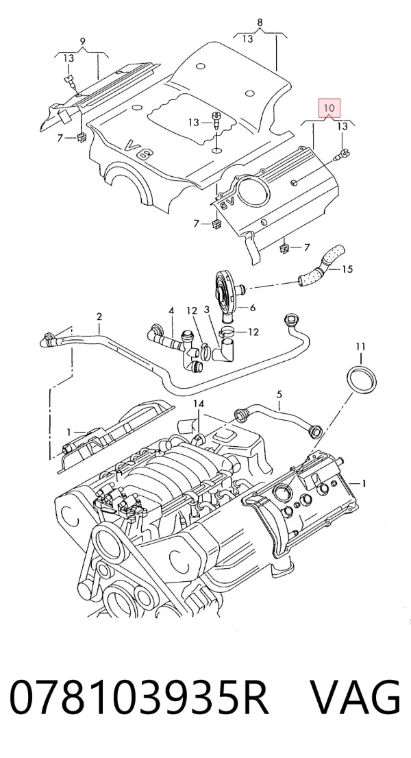 Tapa motor Volkswagen Passat B5