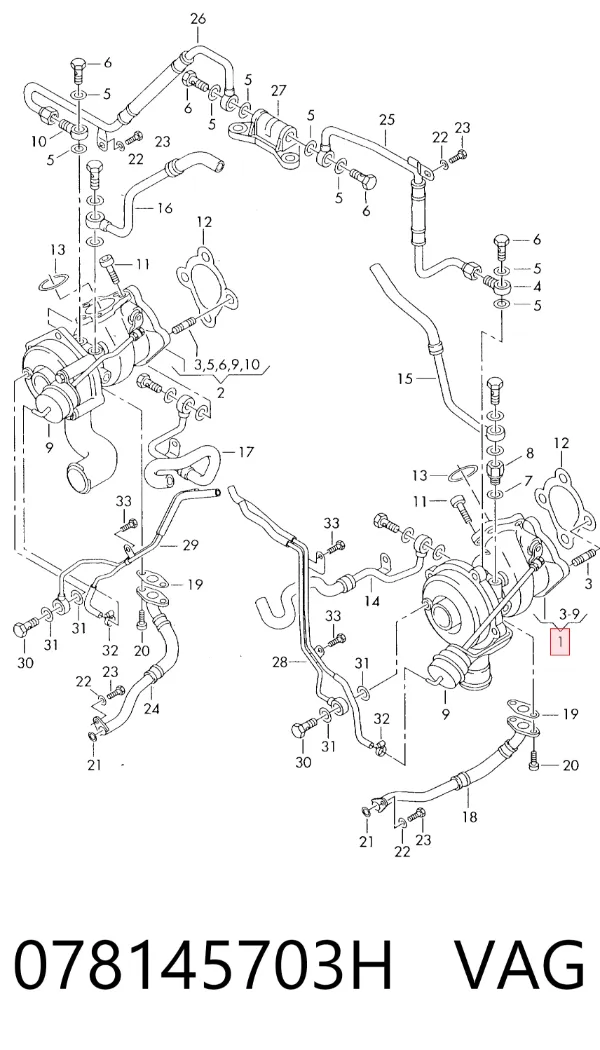Turbocompresor 078145703H VAG