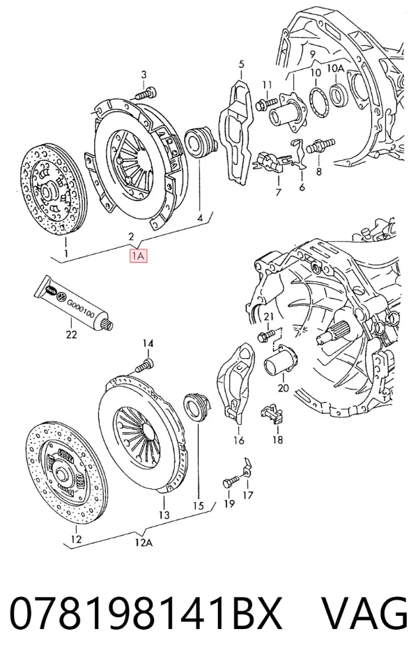 Embrague 078198141BX VAG
