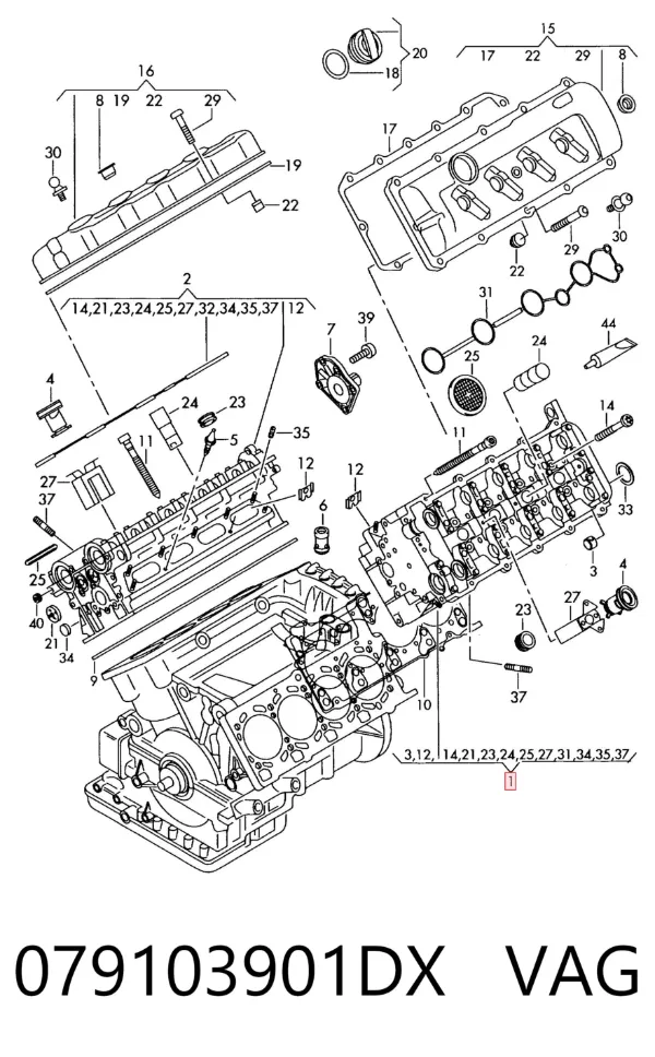 Culata 079103901DX VAG