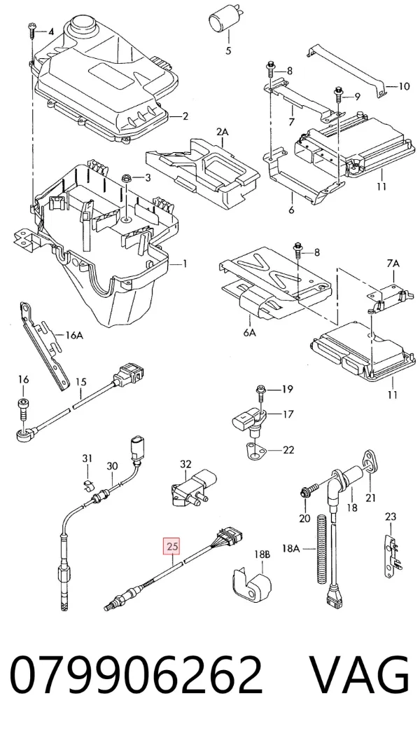 Sonda lambda, sensor de oxígeno antes del catalizador izquierdo 079906262 VAG