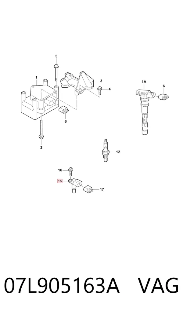 Sensor de árbol de levas 07L905163A VAG