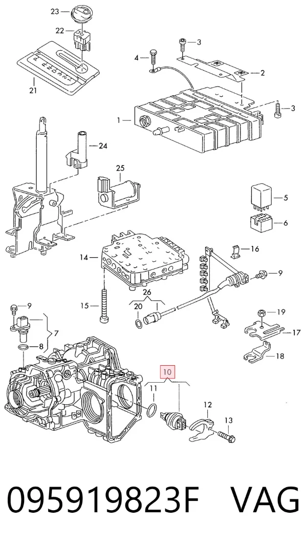 Sensor de posiciones de la transmisión automática 095919823F VAG