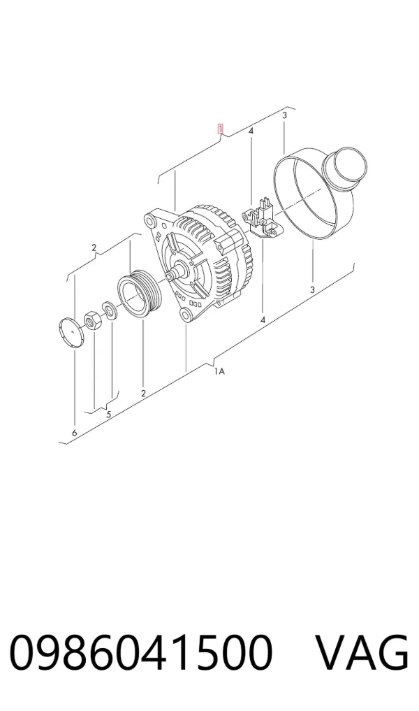 Alternador 0986041500 VAG
