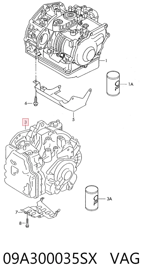 Caja de cambios automática 09A300035SX VAG