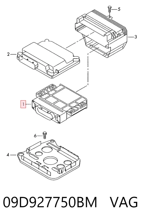Módulo de control electrónico de la transmisión automática 09D927750BM VAG