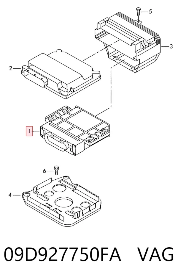 Módulo de control electrónico de la transmisión automática 09D927750FA VAG