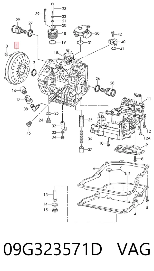 Convertidor de par 09G323571D VAG
