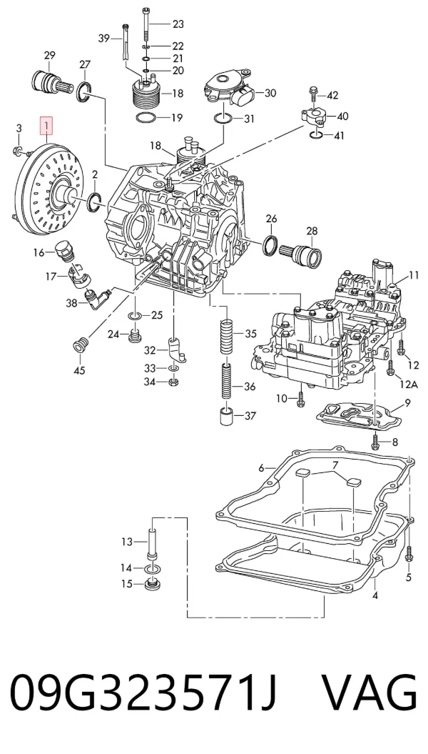 Convertidor de par 09G323571J VAG
