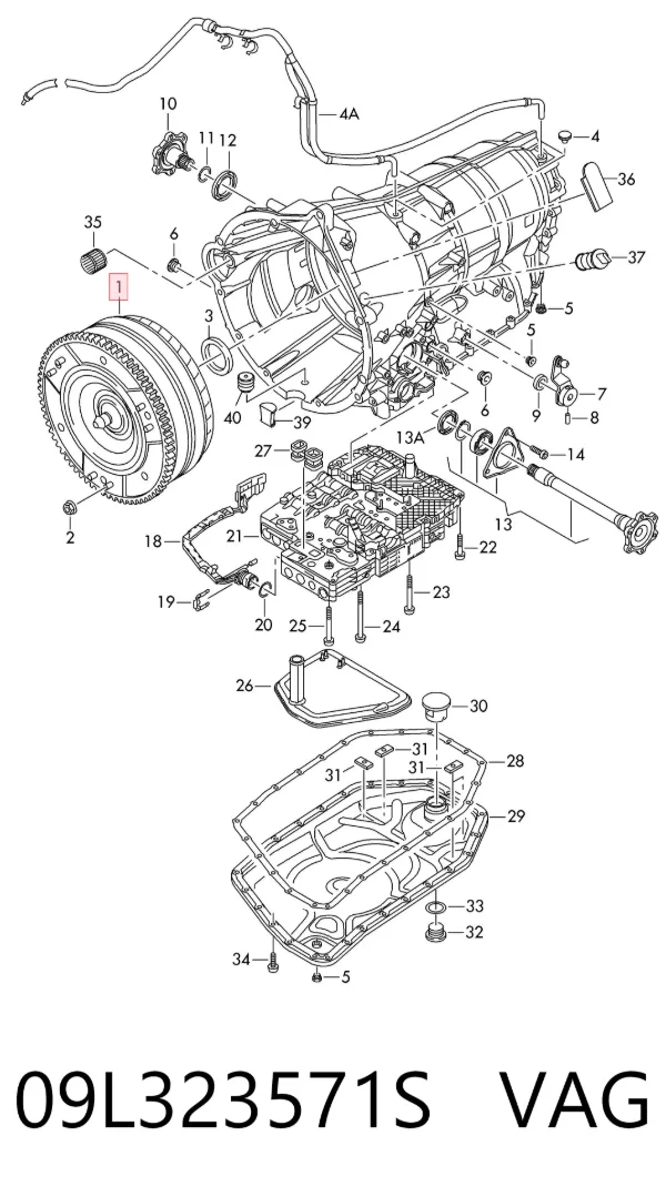 Convertidor de par 09L323571S VAG