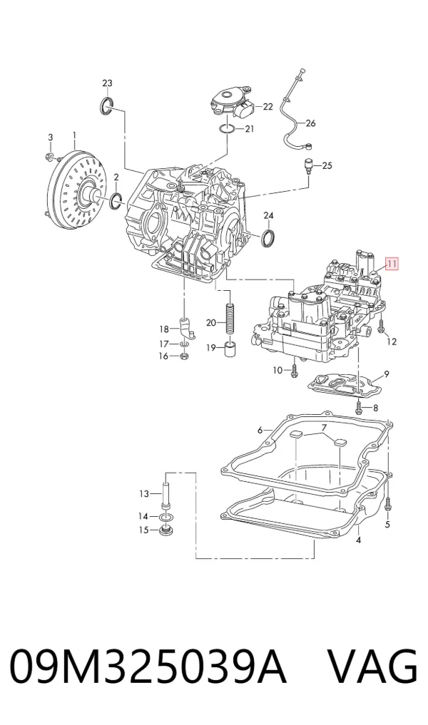 Solenoide de transmisión automática 09M325039A VAG