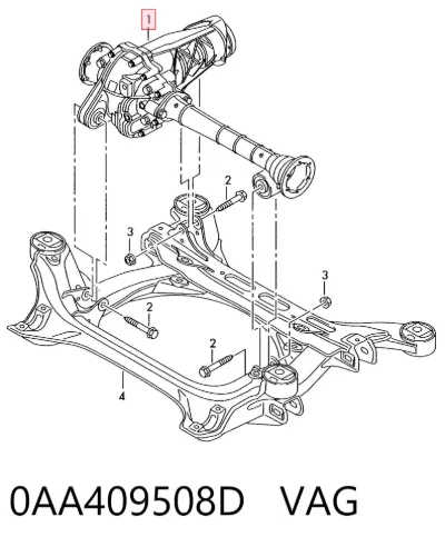 Reductor delantero VAG 0AA409508D