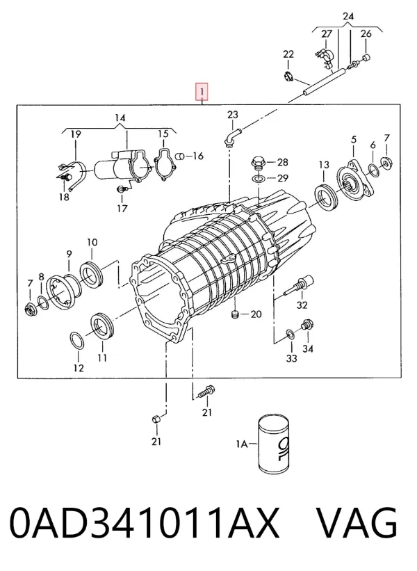 Caja de transferencia 0AD341011AX VAG