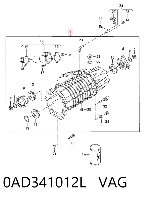 Caja de transferencia 0AD341012L VAG