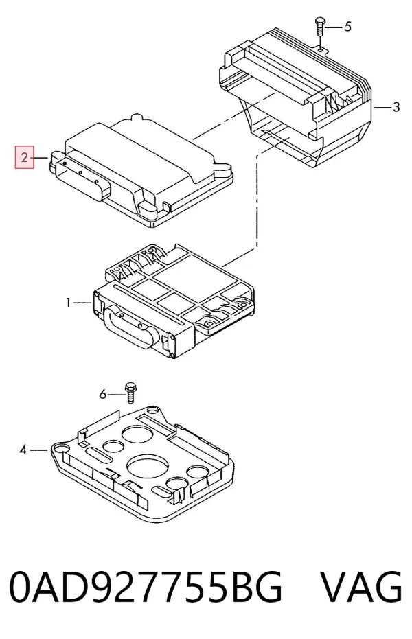 Módulo de control de la caja de transferencia 0AD927755BG VAG