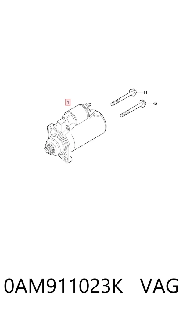 Motor de arranque 0AM911023K VAG