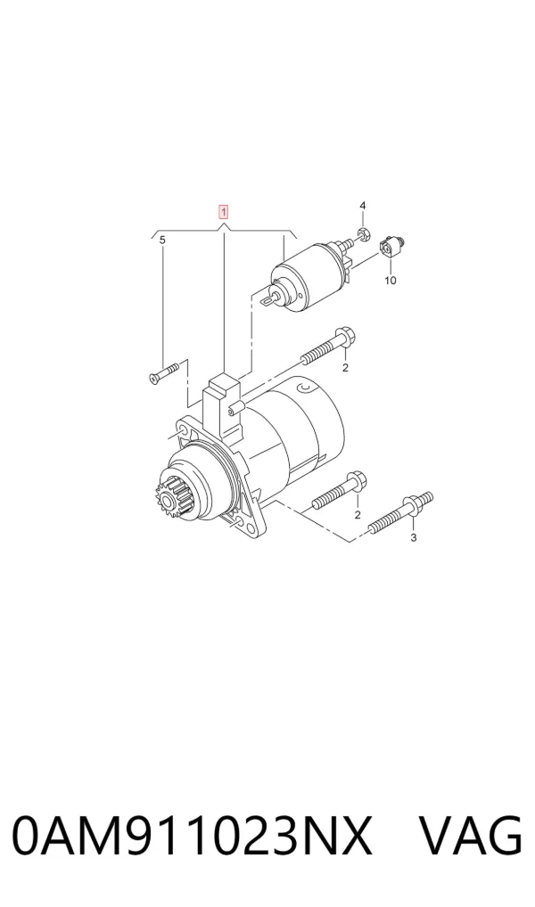 Motor de arranque 0AM911023NX VAG