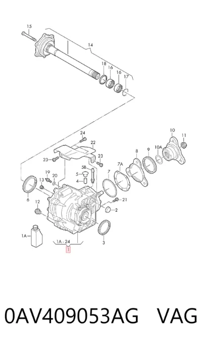 Caja de transferencia VAG 0AV409053AG