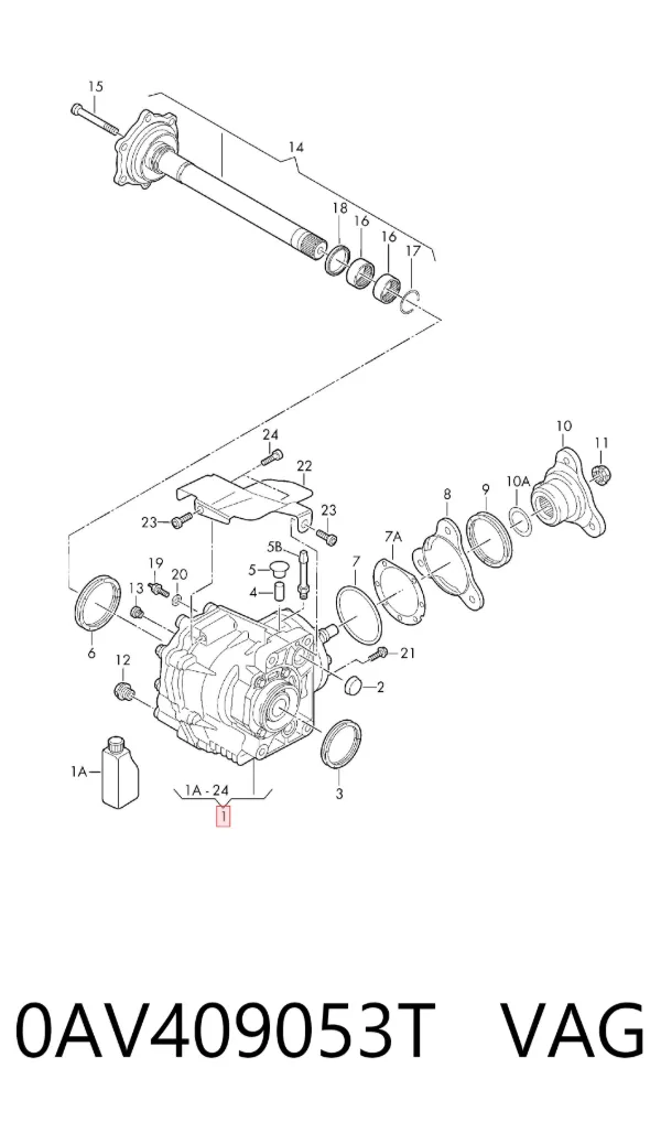 Caja de transferencia 0AV409053T VAG